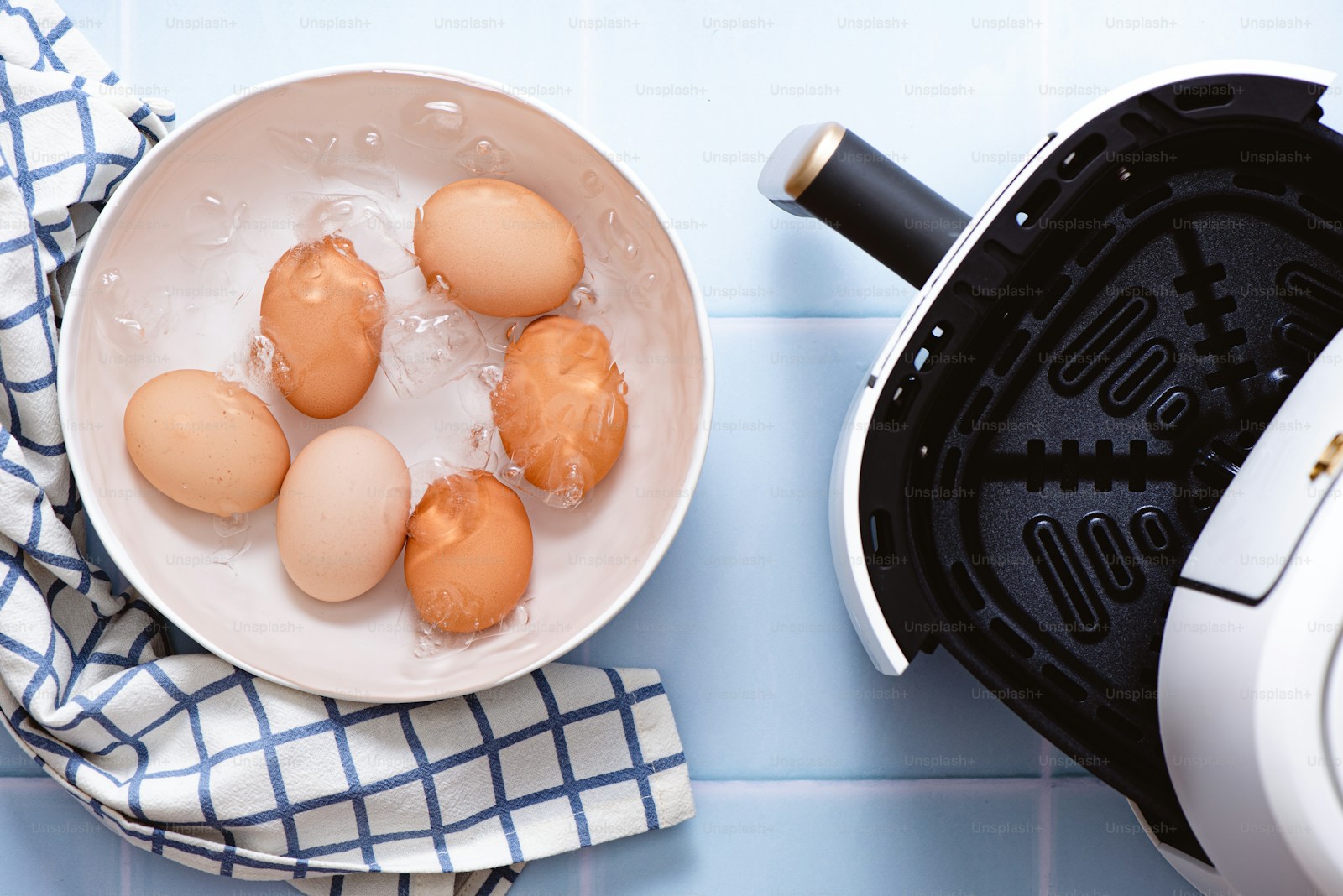 Modern air fryer on a clean counter